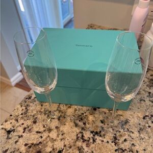 Tiffany & Co. Crystal Champagne Flutes
